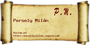 Persely Milán névjegykártya