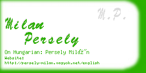 milan persely business card